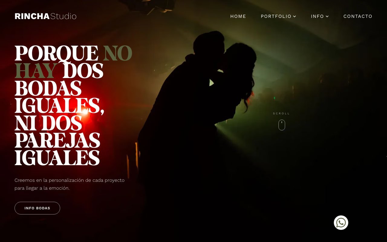 Captura de la portada de rinchastudio.com